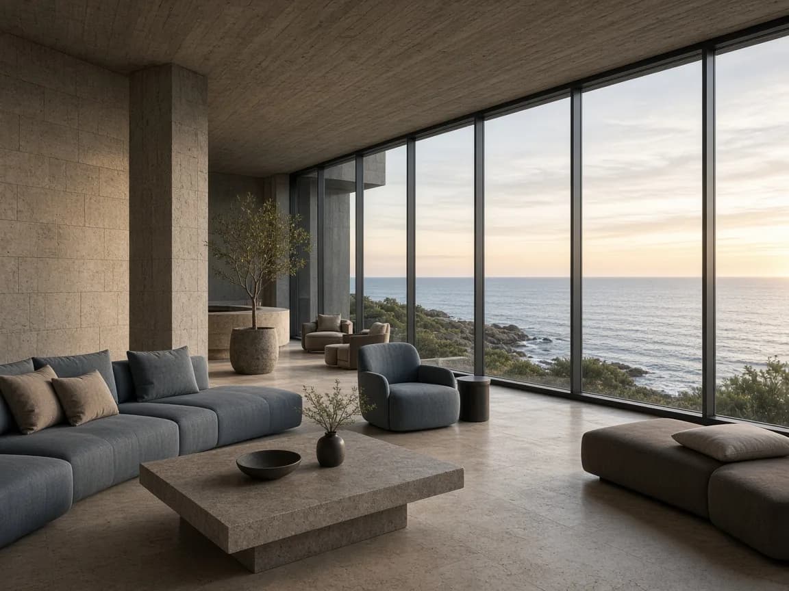 Lobby mineral con vista al Atlántico, Litoral Norte