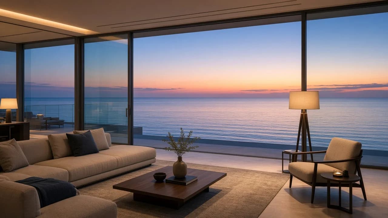 Suite oceánica con living acristalado, Litoral Norte